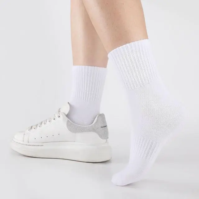 Alt view image 6 of 7 - eallco Womens Ankle Socks Thin Cotton Crew Socks Athletic Quarter Above Ankle Gym Mini Crew 5 Pairs