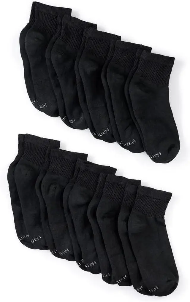 Alt view image 5 of 5 - Hanes Women's Cushioned Athletic Ankle Socks (10-Pack)