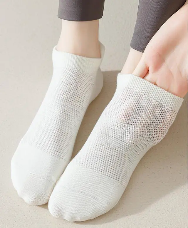 Alt view image 7 of 7 - 4 Pairs Pilates Socks for Women Grippy Yoga Socks Grip Socks for Hospital