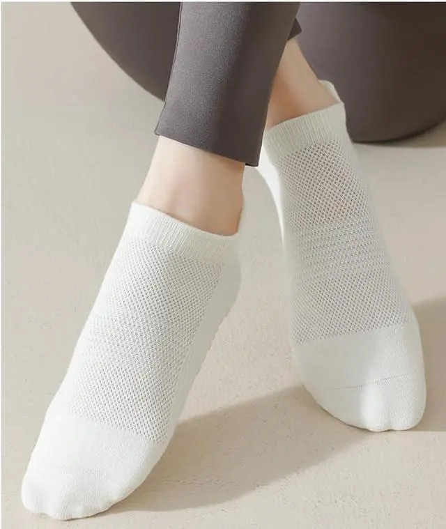Alt view image 2 of 7 - 4 Pairs Pilates Socks for Women Grippy Yoga Socks Grip Socks for Hospital