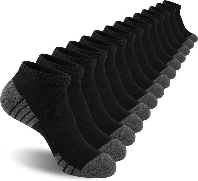 Main image of Heatuff Mens Cushioned Ankle Socks, Breathable Moisture Wicking Low Cut Casual Socks (7 Pairs)