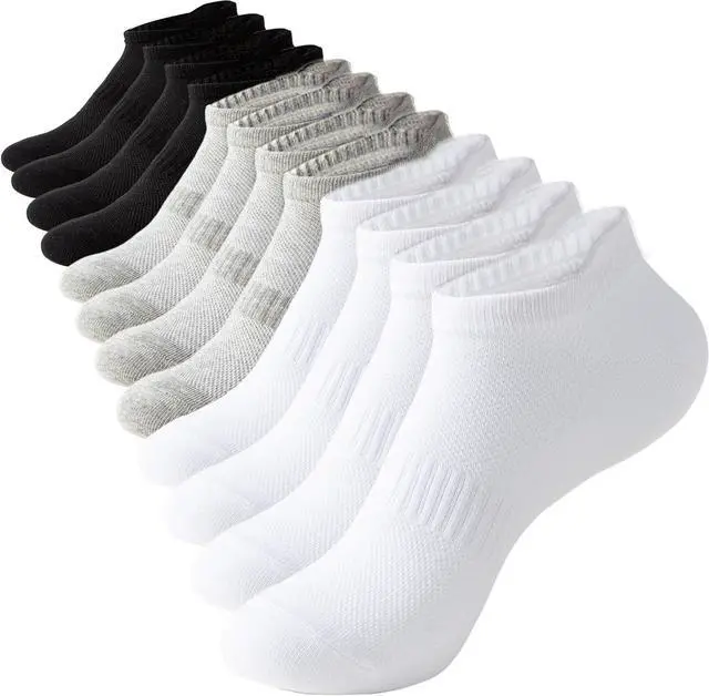 Main image of Womens Ankle Socks Athletic Cotton Running Low Cut Socks with Tab 6 Pairs