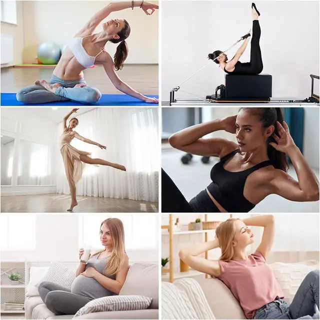 Alt view image 6 of 6 - TOAMOUR Pilates Socks with Grips for Women, 4 Pairs Non Slip Grippy Socks | Athletic Ballet Barre Dance Workout Hospital Yoga Crew Socks, Arch Support, Elastic Stretch, Smooth Toe, US 5-9