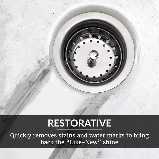Alt view image 5 of 7 - HOPE'S Perfect Sink Cleaner and Polish, Restorative, Removes Stains, Cast Iron, Corian, Composite, Acrylic, 8.5 Fl Oz