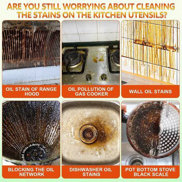 Alt view image 5 of 7 - Heavy Oil Cleaner Stain,Heavy Oil Stain Cleaner Kitchen,Clean Up Kitchen Oil Stains Spray,Kitchen Spray Cleaner,Multi-purpose Oils Stain Cleaner,Clean Up Kitchens Oil Stains (300ml)