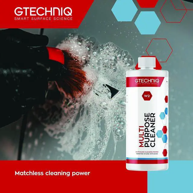Alt view image 2 of 5 - Gtechniq W2 Multi-Purpose Cleaner for Cars, 3.38 fl oz | Effectively Removes Stubborn Food, Grease, Pen & Soil Stains from All Surfaces, Works on Carpet, Tires, Engine Bays & Fabric