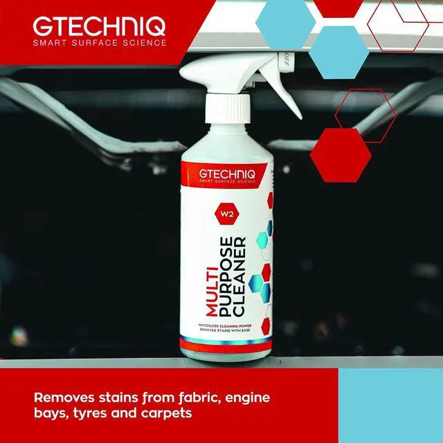 Alt view image 3 of 5 - Gtechniq W2 Multi-Purpose Cleaner for Cars, 3.38 fl oz | Effectively Removes Stubborn Food, Grease, Pen & Soil Stains from All Surfaces, Works on Carpet, Tires, Engine Bays & Fabric