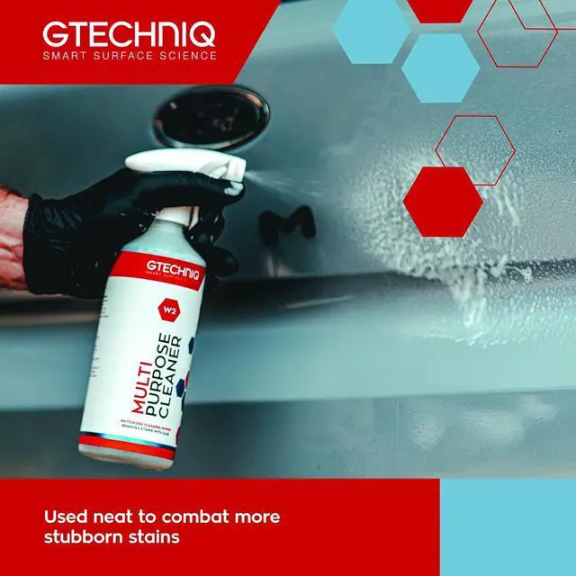 Alt view image 4 of 5 - Gtechniq W2 Multi-Purpose Cleaner for Cars, 3.38 fl oz | Effectively Removes Stubborn Food, Grease, Pen & Soil Stains from All Surfaces, Works on Carpet, Tires, Engine Bays & Fabric