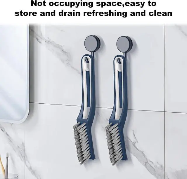 Alt view image 3 of 7 - Stiff Bristle Brush - Hard Bristle Crevice Cleaning Brush Tools for Household, Kitchen, Bathroom, Window, Toilet, Corners, Multi Purpose Hard Bristle Brushes for Deep Cleaning Gap(2 pcs)