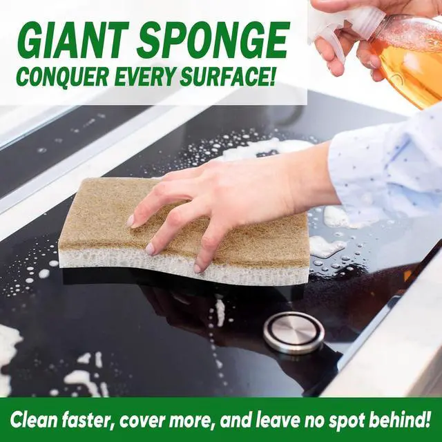 Alt view image 3 of 7 - AIDEA XL Sponges Kitchen, 12Count, Non-Scratch Dish Sponges | Large Natural Sponge for Non Stick Cookware, Cellulose Cleaning Sponge for Dishes, Bathroom, Household