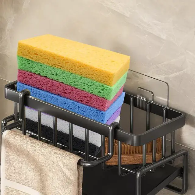 Alt view image 7 of 7 - Large Cellulose Sponges, Kitchen Sponge for Dish, Thick Heavy Duty Scrub Pads, Non-Scratch Scrubber for Household/Cookware/Bathroom/Office/Boat 5.5" x 3" x 1" (7 Pack) Mixed