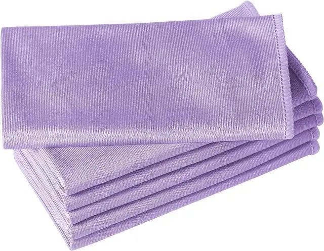 Main image of Puomue 6 Pack Microfiber Glass Cleaning Cloth, 16 Inch x 16 Inch, Lint Free Quickly Clean Window, Glasses, Windshields, Mirrors, and Stainless Steel, Purple