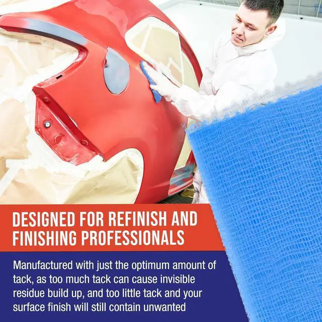 Alt view image 4 of 6 - TCP Global - Pure Blue Superior Tack Cloths, Tack Rags (Box of 6) | Automotive Car Painters Professional, Removes Dust, Sanding Particles, Cleans Surfaces, Wax and Silicone Free, Anti-Static