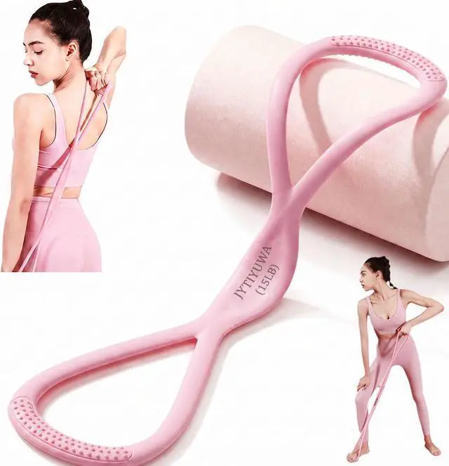 Main image of Resistance Bands with Handles,Figure 8 Resistance Band Elastic Fitness Bands Exercise Band for Home Yoga Gym Workout