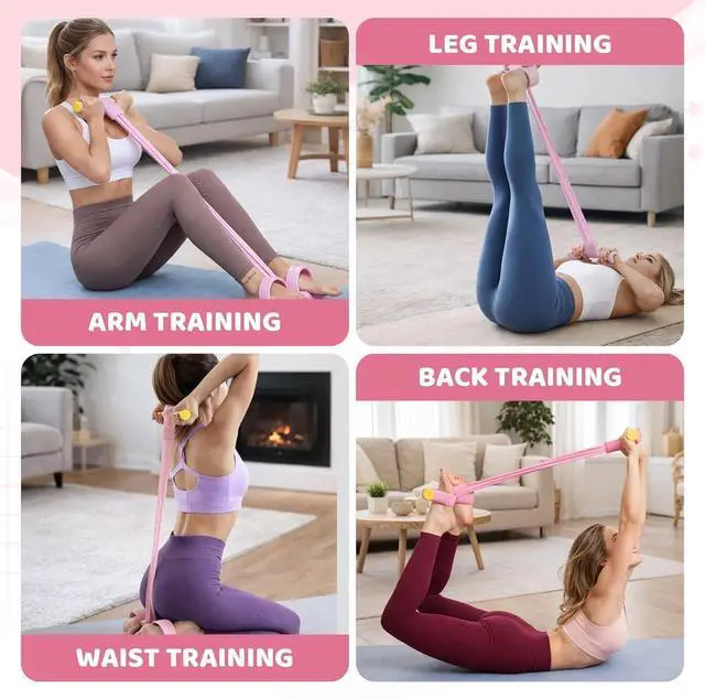 Alt view image 7 of 7 - 8 Tube Resistance Band with Handles for Strength Training