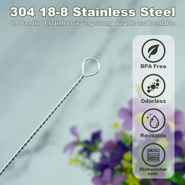 Alt view image 6 of 7 - Straw Cleaner Brush for Stanley, 10Pcs Reusable Extra Long Straws Cleaning Brush for 14oz 20oz 30oz 40oz Stanley Mug, Cleaning Brushs for All Plastic, Glass, Stainless and Silicone Straw