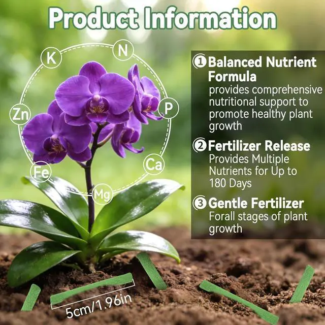 Alt view image 2 of 7 - RAINFLOW 90PCS Plant Fertilizer Sticks - Indoor Plant Food Spikes for Pots | Fertilizer Spikes for Indoor Plants, Slow Release Houseplant Food, Orchids, Potted Plants, Flowers, Vegetables and Herbs