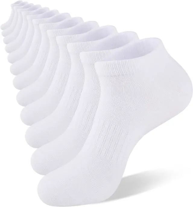 Main image of eallco Mens Ankle Socks Cotton Running Low Cut Short Thin Breathable Casual Socks 6 Pairs