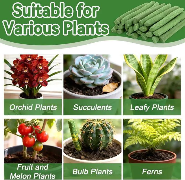 Alt view image 4 of 7 - RAINFLOW 90PCS Plant Fertilizer Sticks - Indoor Plant Food Spikes for Pots | Fertilizer Spikes for Indoor Plants, Slow Release Houseplant Food, Orchids, Potted Plants, Flowers, Vegetables and Herbs