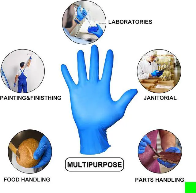 Alt view image 2 of 6 - PEIPU Nitrile Disposable GlovesPowder Free, Cleaning Service Gloves, Latex Free