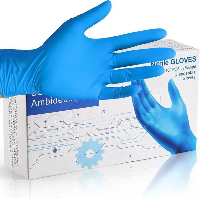 Alt view image 6 of 6 - PEIPU Nitrile Disposable GlovesPowder Free, Cleaning Service Gloves, Latex Free