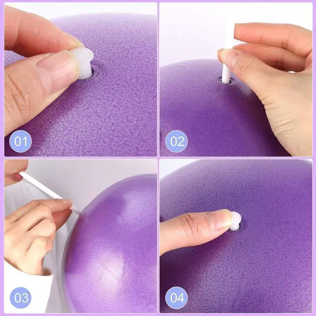 Alt view image 3 of 5 - Small Pilates Ball 9 Inch Small Exercise Ball Mini Workout Yoga Balls for Gym Yoga, Core Training, Fitness, Workout, Stability, Improves Balance