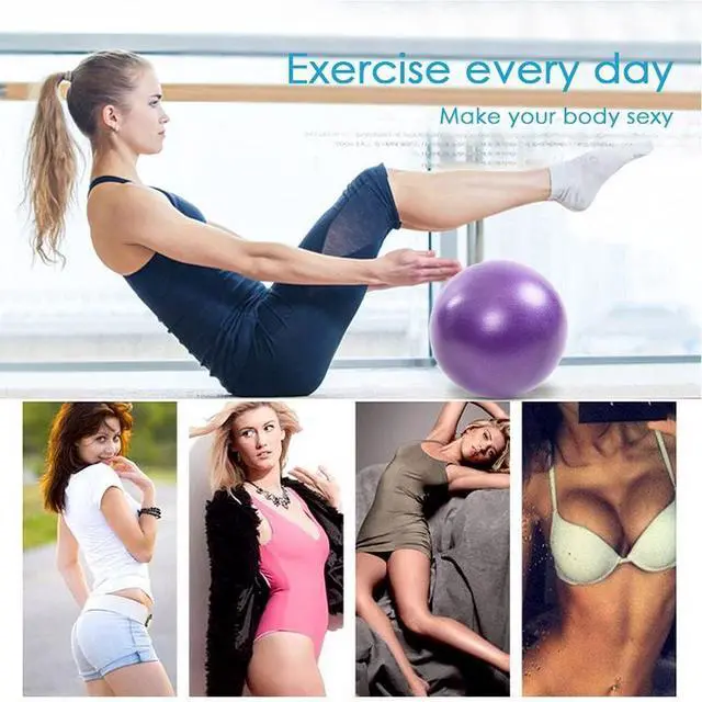 Alt view image 5 of 5 - Small Pilates Ball 9 Inch Small Exercise Ball Mini Workout Yoga Balls for Gym Yoga, Core Training, Fitness, Workout, Stability, Improves Balance