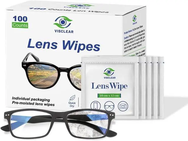 Main image of Lens Wipes for Eyeglasses, 100 counts, Ocean Scent, Individually Wrapped, Glasses Wipes, Safe for Eye Glasses,Camera Lens & Electronic Screens