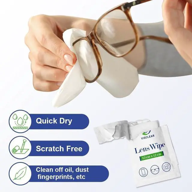 Alt view image 2 of 6 - Lens Wipes for Eyeglasses, 100 counts, Ocean Scent, Individually Wrapped, Glasses Wipes, Safe for Eye Glasses,Camera Lens & Electronic Screens