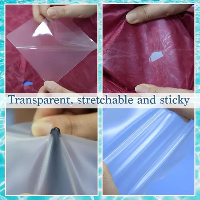 Alt view image 3 of 6 - GEYYANG 12PCS Inflatable Patch Repair Kit,Air Mattress Patch Kit,Waterproof TPU Pool Repair Tape for Air Mattress,Inflatable Boats,Bounce House,Pool Toys,Rafts,Tent,Swimming Ring