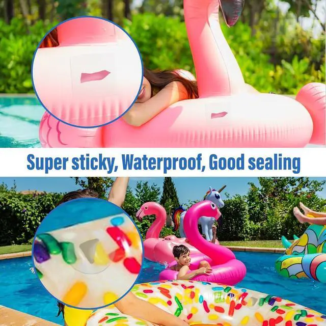 Alt view image 5 of 6 - GEYYANG 12PCS Inflatable Patch Repair Kit,Air Mattress Patch Kit,Waterproof TPU Pool Repair Tape for Air Mattress,Inflatable Boats,Bounce House,Pool Toys,Rafts,Tent,Swimming Ring