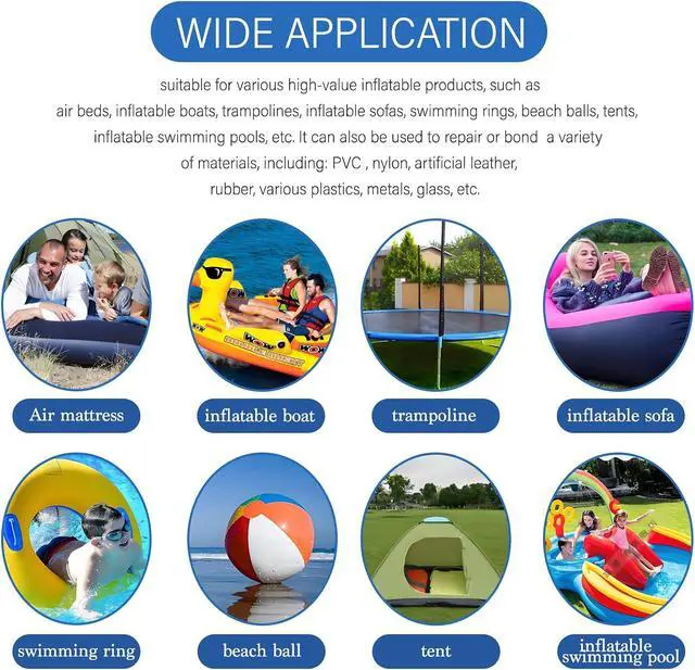 Alt view image 6 of 6 - GEYYANG 12PCS Inflatable Patch Repair Kit,Air Mattress Patch Kit,Waterproof TPU Pool Repair Tape for Air Mattress,Inflatable Boats,Bounce House,Pool Toys,Rafts,Tent,Swimming Ring