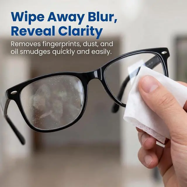 Alt view image 7 of 7 - Pre-Moistened Lens Wipes (120 Count) - 12 Travel-Friendly Boxes (10 Wipes per Box) - Streak-Free, Fast-Drying Eyeglass Cleaner for Glasses, Sunglasses, Phone Screens, Camera Lenses and Binoculars