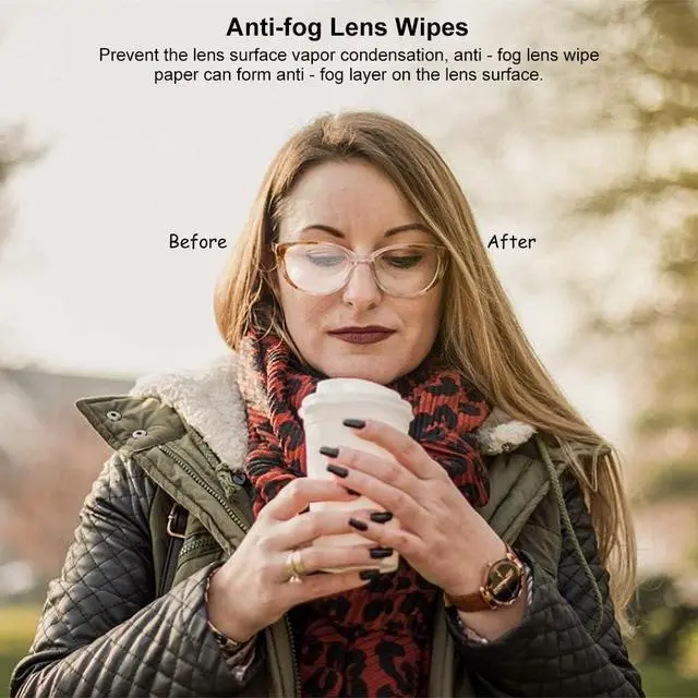 Alt view image 2 of 4 - ALIBEISS Anti-Fog Lens Wipes Pre-Moistened Anti-Fog Wipes, 6inch X 5inch,for Eye Glasses (60 Pack)