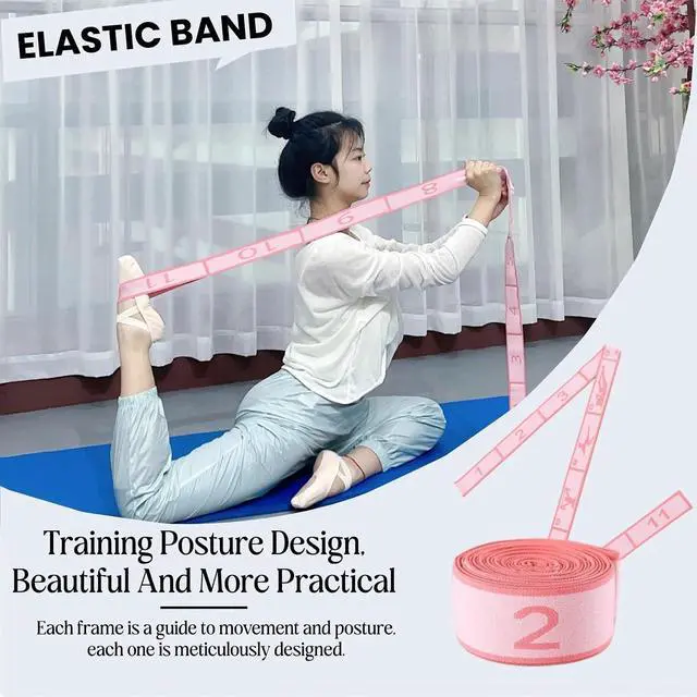 Alt view image 2 of 7 - Multi-Loop Stretch Band - Yoga, Pilates, Ballet, and Physical Therapy Stretching Strap for Flexibility, Leg Stretching, and Exercise - Durable Stretching Equipment