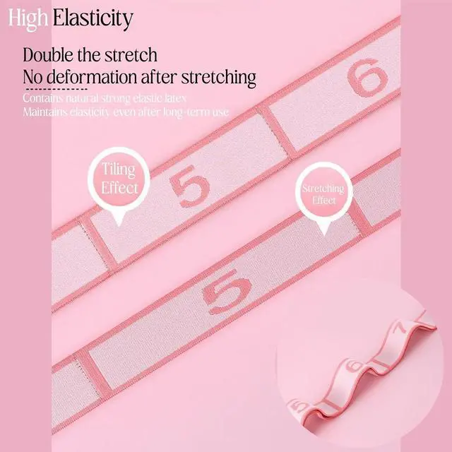 Alt view image 4 of 7 - Multi-Loop Stretch Band - Yoga, Pilates, Ballet, and Physical Therapy Stretching Strap for Flexibility, Leg Stretching, and Exercise - Durable Stretching Equipment