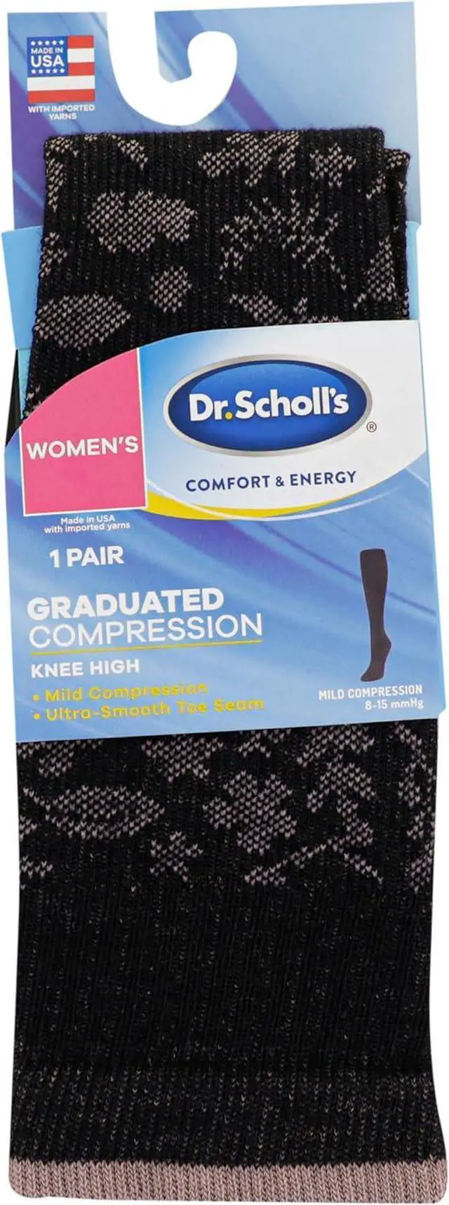 Alt view image 4 of 6 - Dr. Scholl's womens Graduated Compression Knee High Socks - Comfort and Fatigue Relief - Mild 8-15 Mmhg