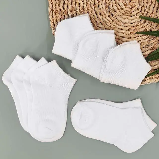 Alt view image 2 of 6 - Duufin 12 Pairs Kids Socks Boys Girls Unisex Low Cut Ankle Socks for Kids