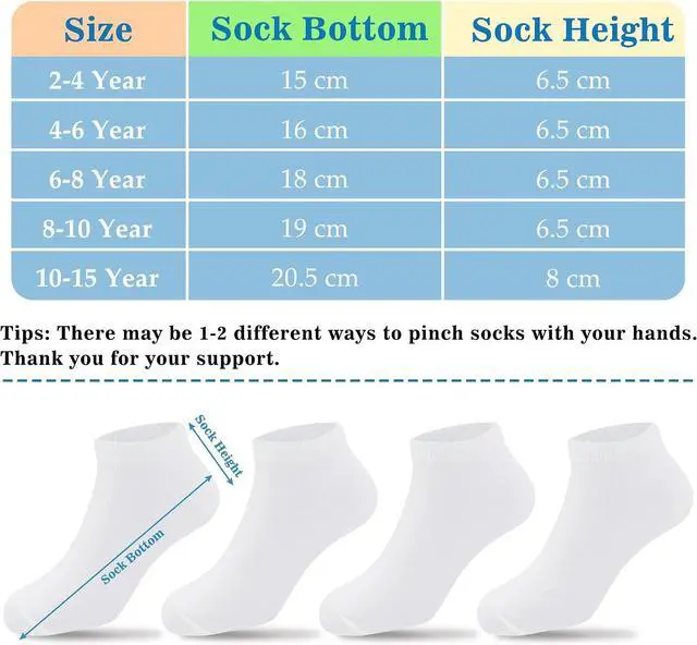 Alt view image 4 of 6 - Duufin 12 Pairs Kids Socks Boys Girls Unisex Low Cut Ankle Socks for Kids
