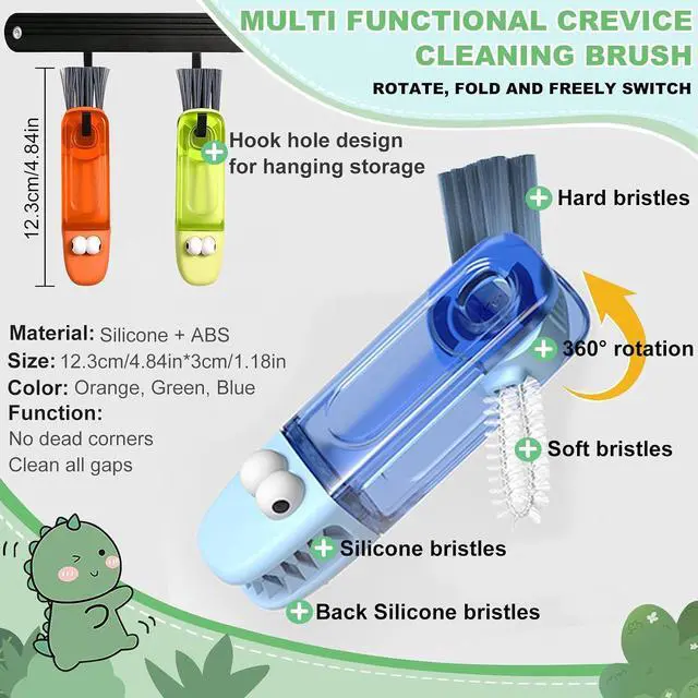 Alt view image 3 of 6 - 3 in 1 Cup Lid Gap Cleaning Brush, Portable Water Bottle Brush, Multifunctional Bottle Cleaner Brush Set for Tight Spaces, Bottle Gaps, Straws, Tumblers, Travel Mug Caps(3 PCS)