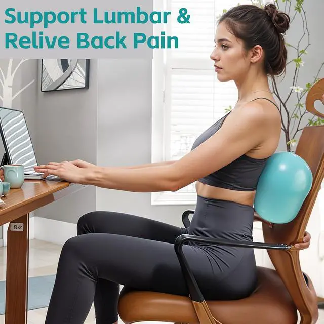 Alt view image 6 of 7 - Small Pilates Ball 9 Inch Small Exercise Ball Mini Workout Yoga Balls for Gym Yoga, Core Training, Fitness, Workout, Stability, Improves Balance