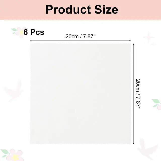 Alt view image 2 of 7 - uxcell 6 Pcs Microfiber Cleaning Cloth for Glasses, 8 x 8 Inch Eyeglass Cleaning Cloth, Glasses Cleaner Wipes for Electronics Lenses Screens Cameras Cell Phones, Light White