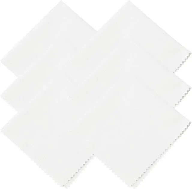 Main image of uxcell 6 Pcs Microfiber Cleaning Cloth for Glasses, 8 x 8 Inch Eyeglass Cleaning Cloth, Glasses Cleaner Wipes for Electronics Lenses Screens Cameras Cell Phones, Light White