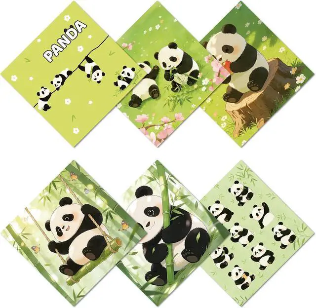 Main image of CREATCABIN 6Pcs Glasses Cleaning Cloth Microfiber Cleaning Cloths Suede Fiber Glasses Cleaner Wipes Soft Washable Microfiber Reusable for Eyeglasses Camera Lens Laptops Screens Phone 6 x 6 Inch Panda
