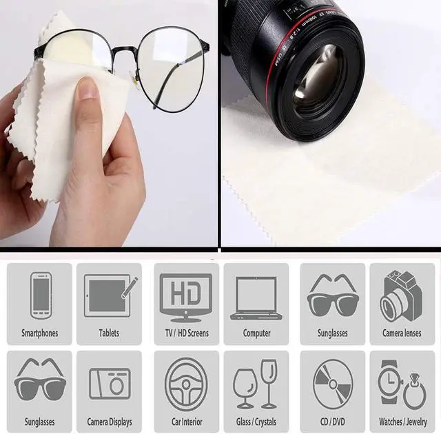 Alt view image 3 of 5 - Natural Chamois Cleaning Leather Cloth Eyeglass Camera Lens Screen | for Camera Lenses Eyeglasses Glasses Screen iPad iPhone Tablet Cell Phone Scratch Free Reusable