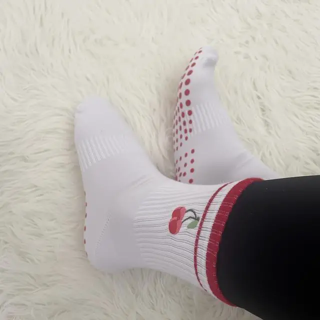 Alt view image 4 of 5 - Cute Pilates Socks for Women Ruffle Yoga Non Skid Grip Socks