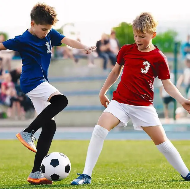 Alt view image 2 of 6 - GRPSKCOS Black White Soccer Socks 2 Pairs Team Sports Athletic Football Baseball Long Socks for Youth Boys Kids Men Women