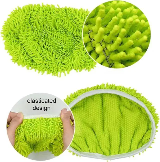Alt view image 2 of 5 - 5PCS Reusable Microfibre Mop Pads. Replacement Mopping pad, Wet and Dry Flat mop Cover for Household Cleaning, Cloths and Chenille