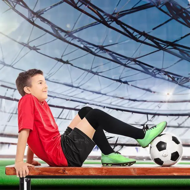 Alt view image 5 of 6 - GRPSKCOS Black White Soccer Socks 2 Pairs Team Sports Athletic Football Baseball Long Socks for Youth Boys Kids Men Women