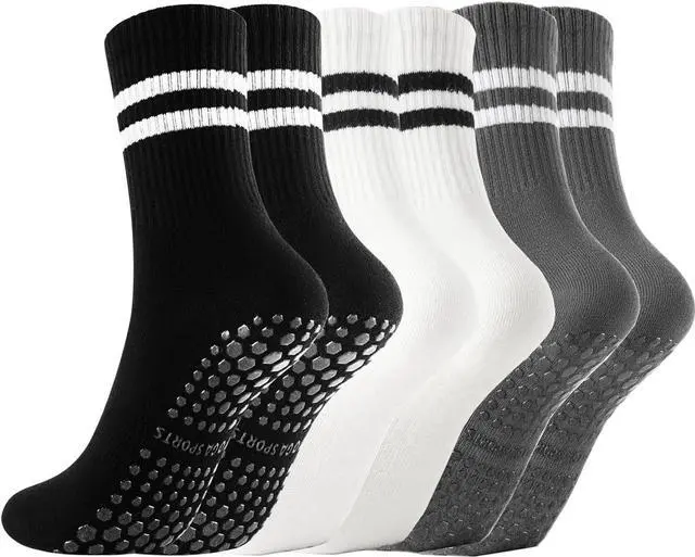Main image of Non Slip Yoga Grip Pilates Socks for Women and Men Anti Slipper Grippy Socks for Ballet, Hospital, Dance